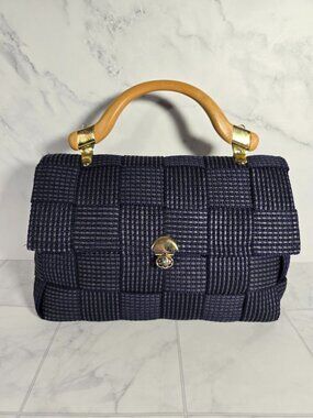 Vintage Creazioni Alma Woven Handbag Made in Italy